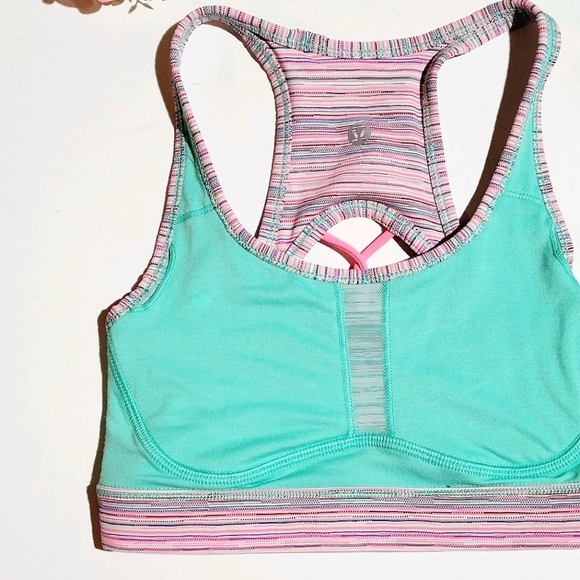 LULULEMON Sweaty Or Not Bra II Cyber Stripe 2 - Picture 11 of 13